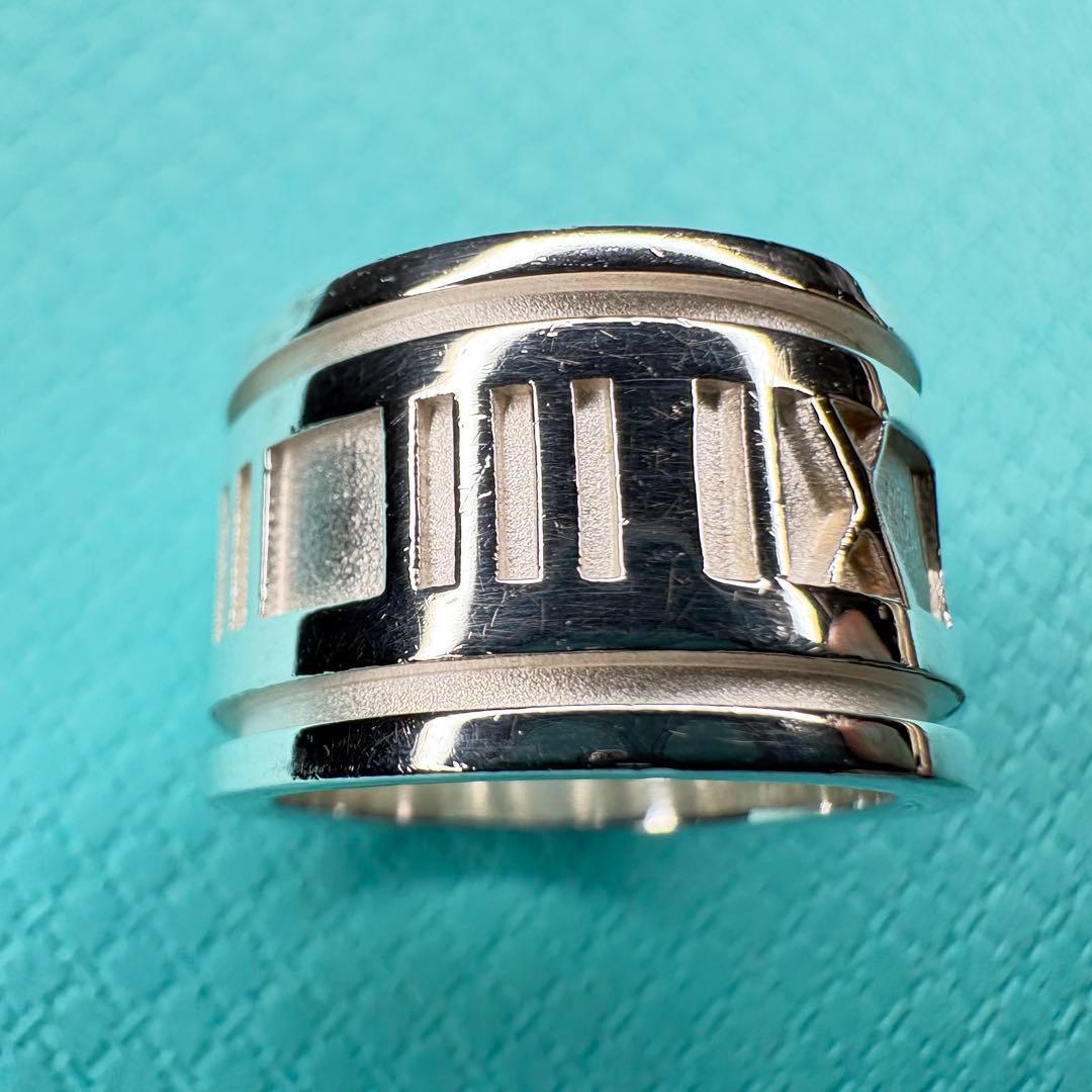 【美品】約7号 ティファニー Tiffany アトラス リング ワイドSV925