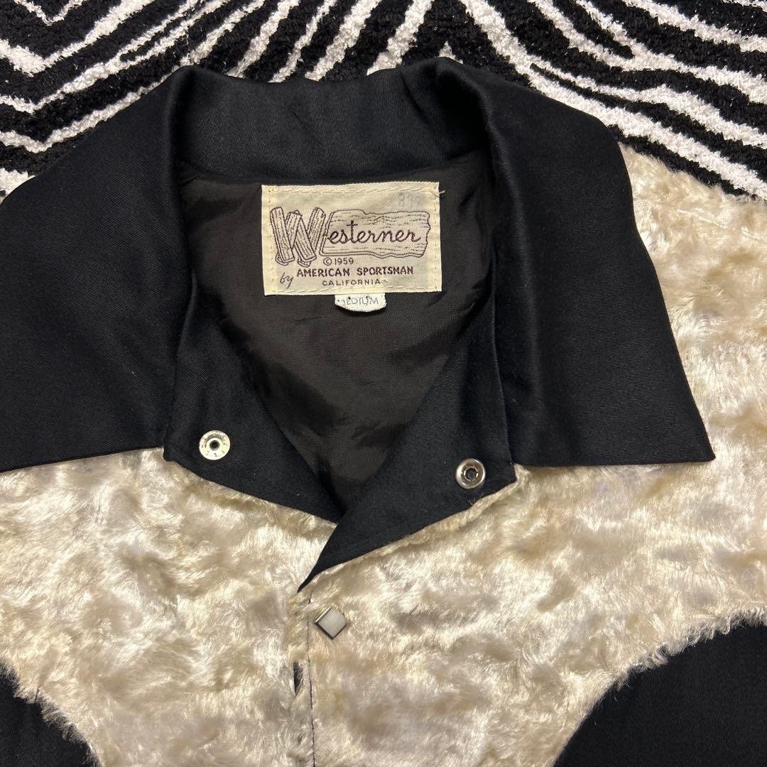 ヤ*様 vintage 50s ウエスタン レーヨン ギャバ ジャケット ビンテ