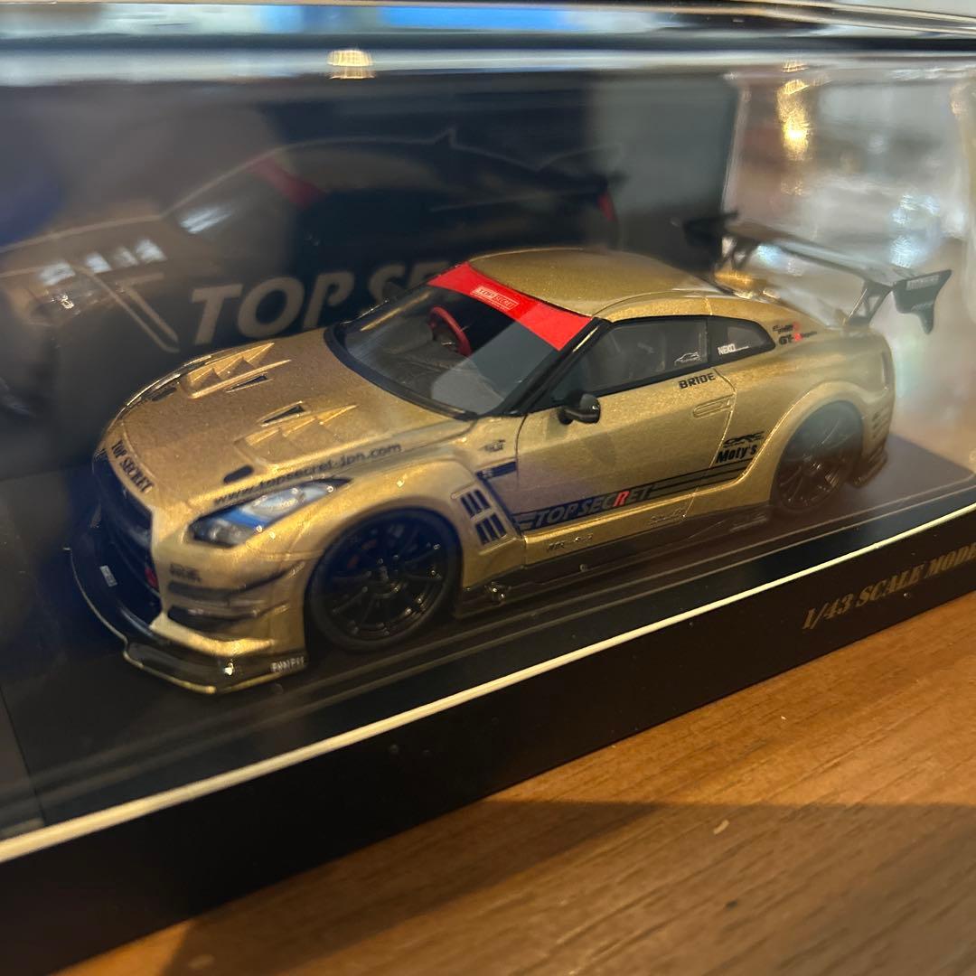 ミニカー TOP SECRET R35 GT-R TOP SECRET GOLD 1/43