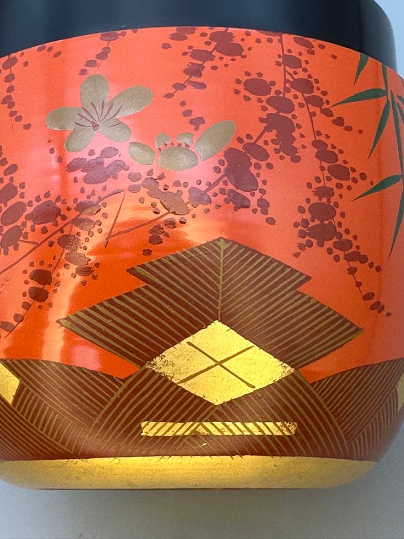 茶道具　棗　金森春次　色漆蒔絵