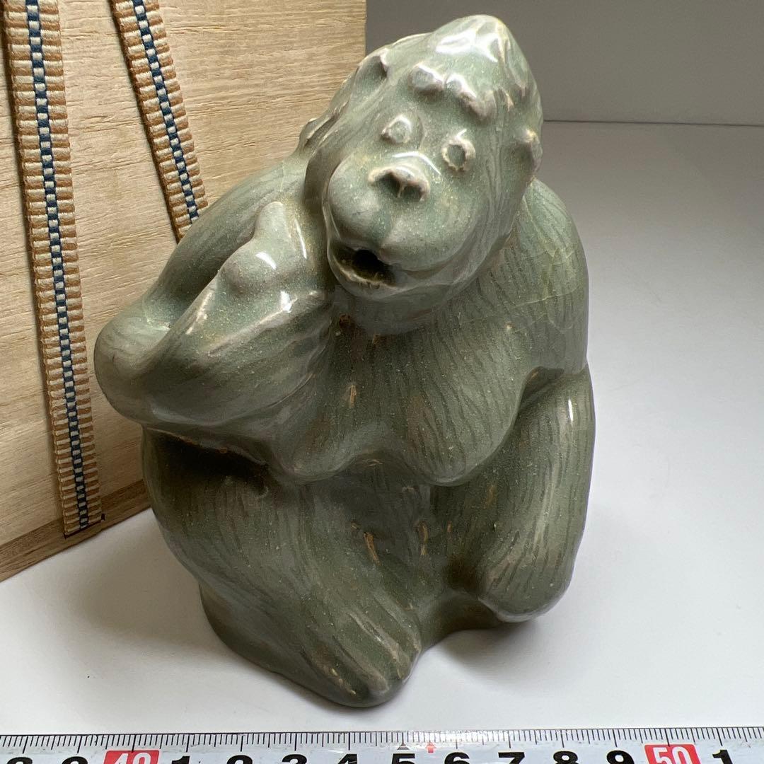 朝鮮美術　高麗青磁水滴　木箱付　高さ約12㎝　東Y7-0603⭐︎2Fトコヒ