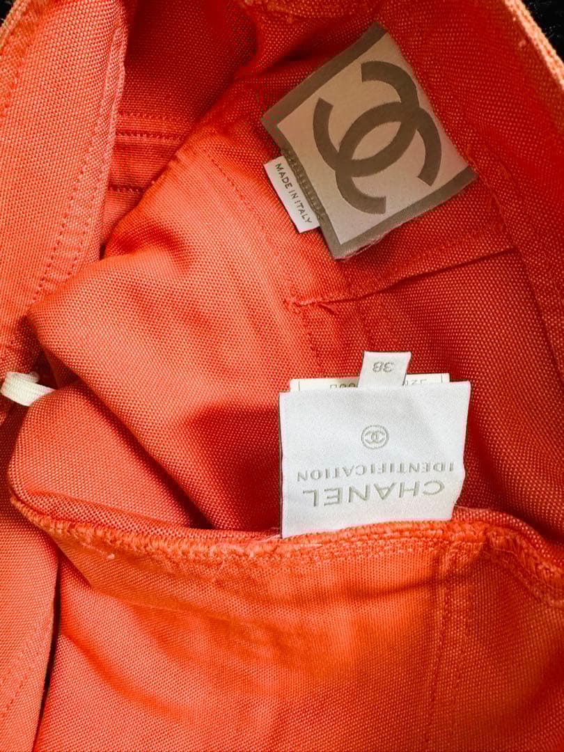 CHANEL オレンジ ワークパンツ