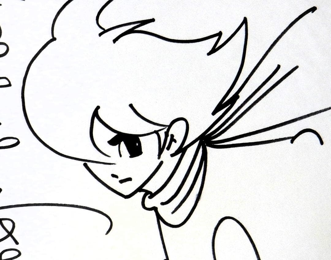 石ノ森章太郎先生　サイン入り色紙　絵・サイボーグ００９