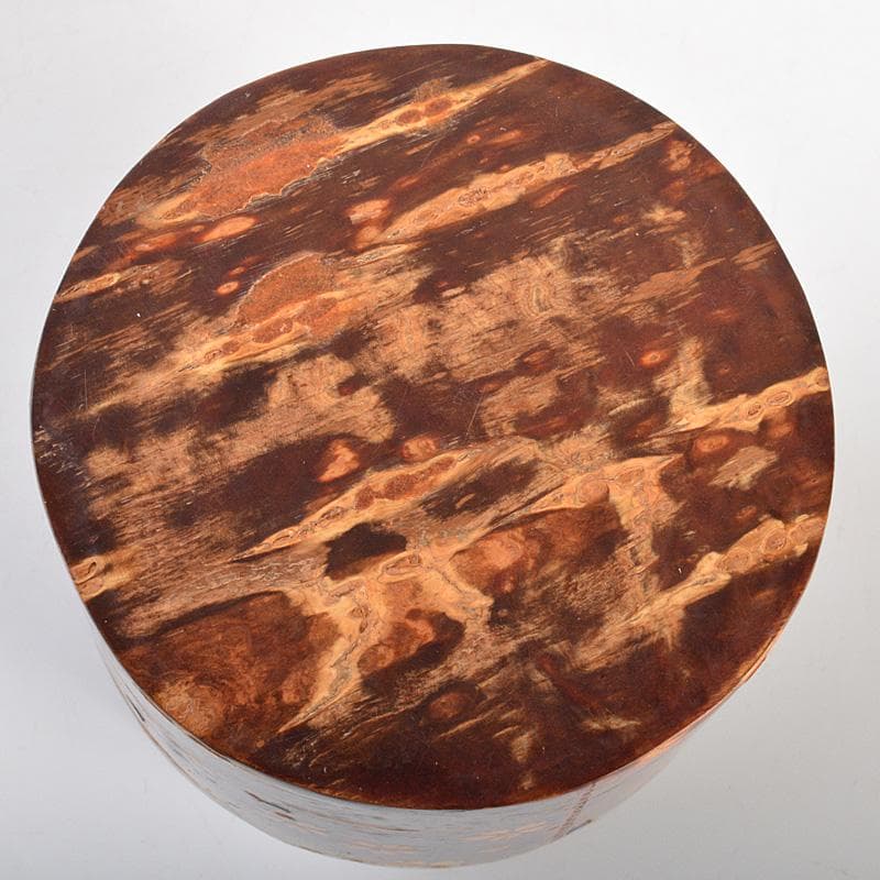 茶道具　越前塗　中出松峰作　螺鈿装飾　遠山桜蒔絵　桜中次　棗　共箱　V　6433