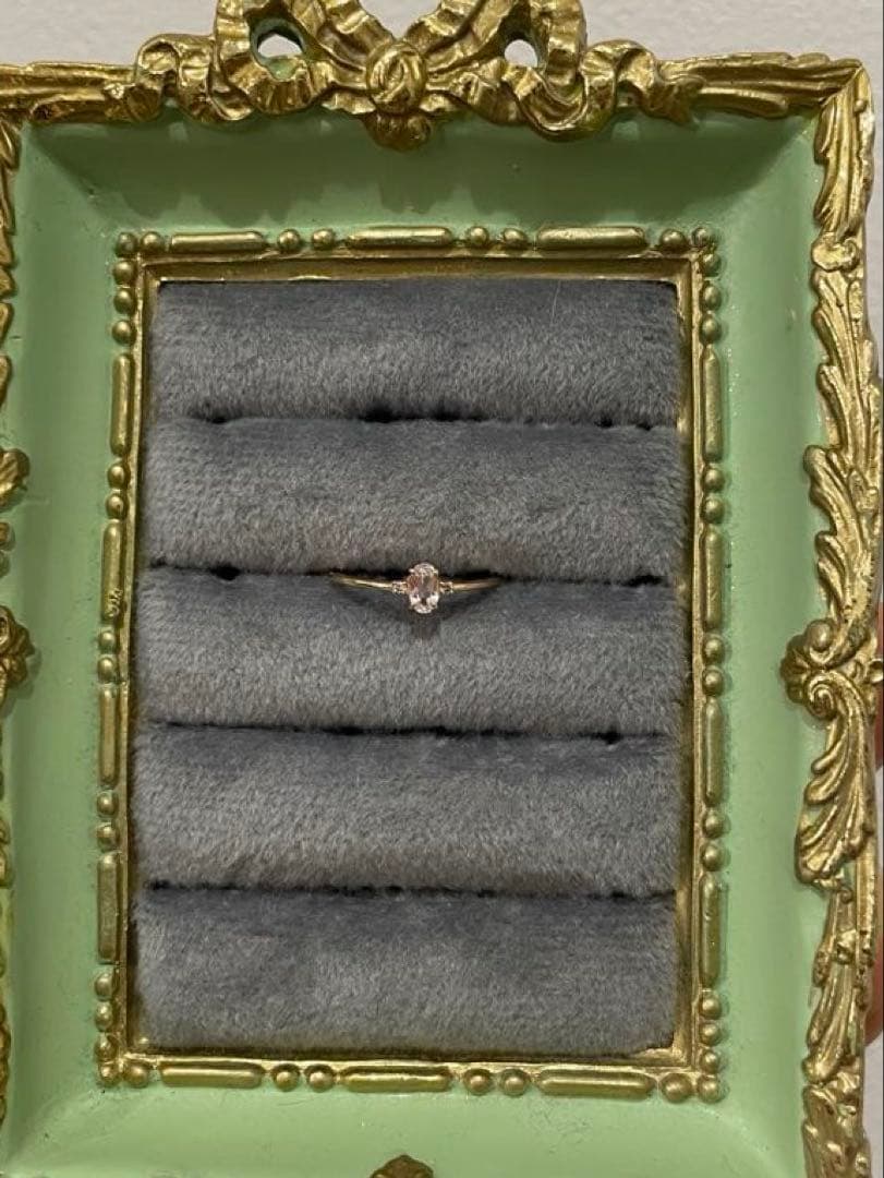 ナ*ノ様 モルガナイト リング 18金 ピンクゴールド