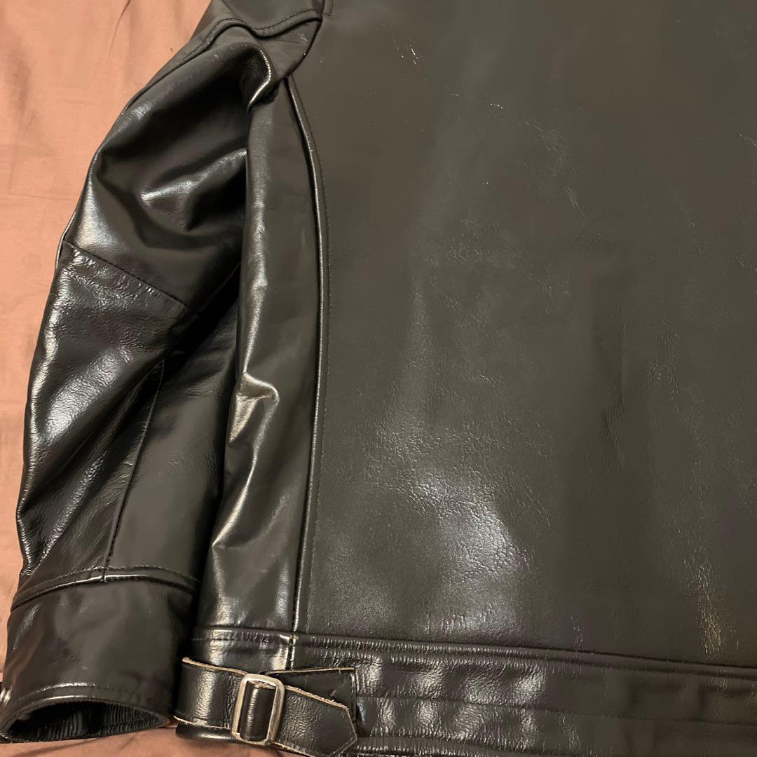 FORTIME ホースハイド 肉厚固 ブラック レザー ジャケット L