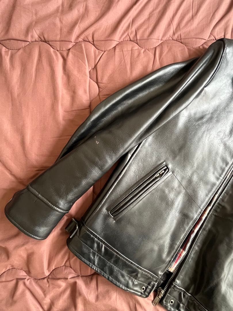 FORTIME ホースハイド 肉厚固 ブラック レザー ジャケット L