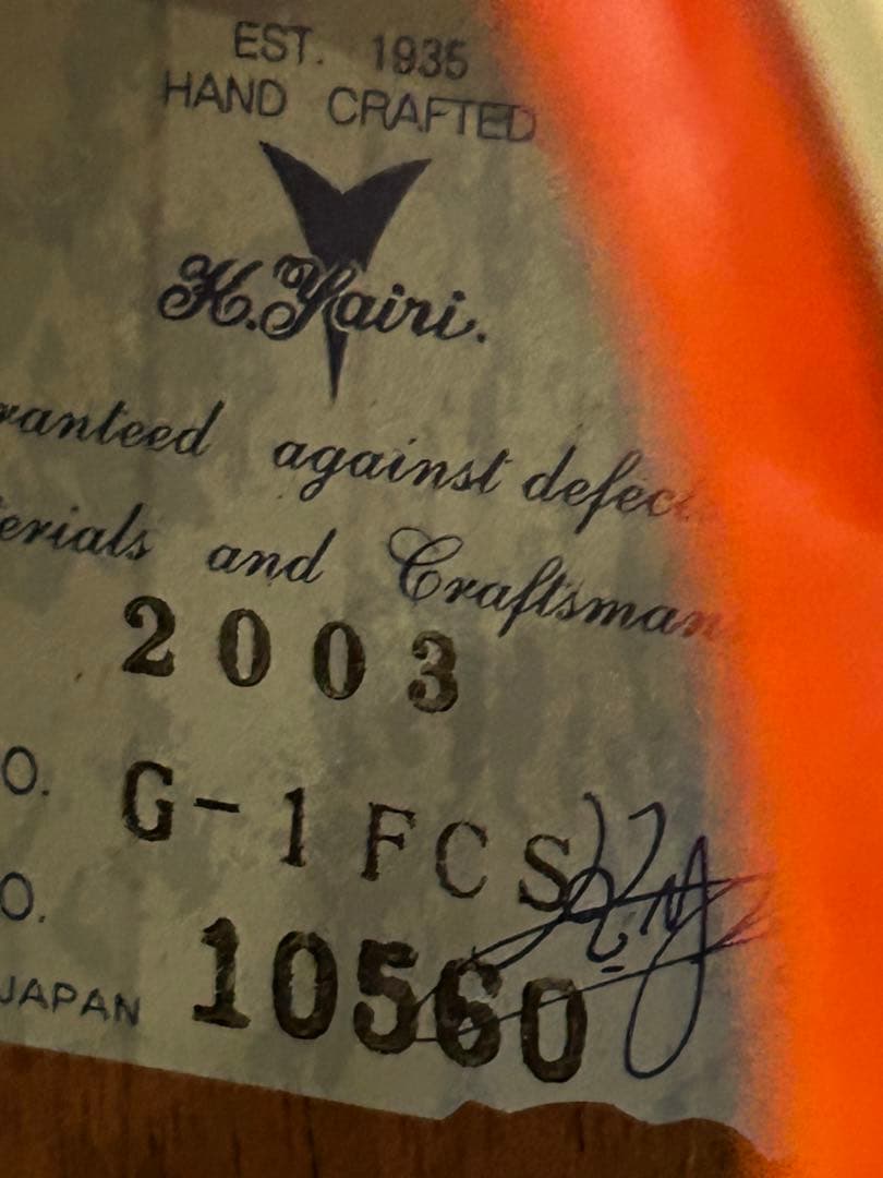 K.Yairi 　G-1F　 CS　 2003年製 　　ギター