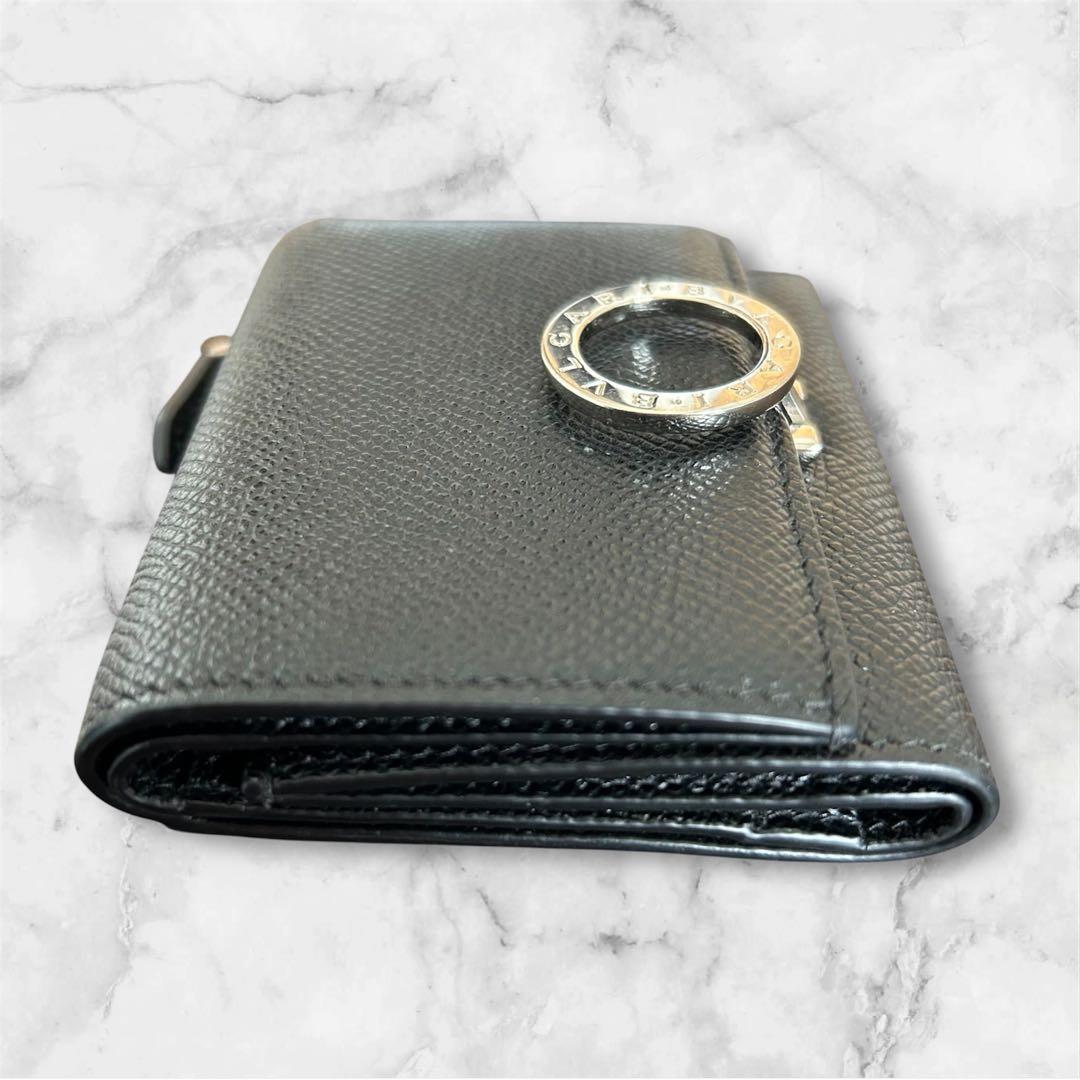 ブルガリ BVLGARI 美品✨サークルロゴ クリップ 三つ折り財布
