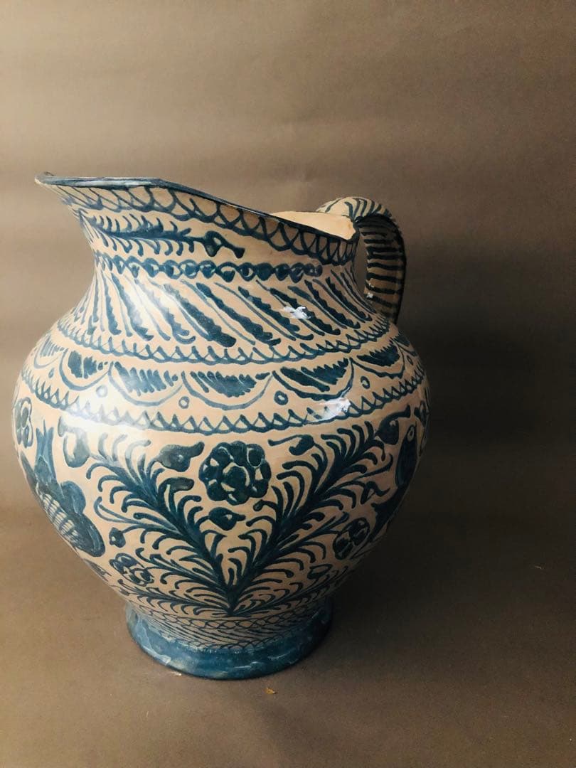 スペイン陶器　グラナダ焼　大ぶりの水差し