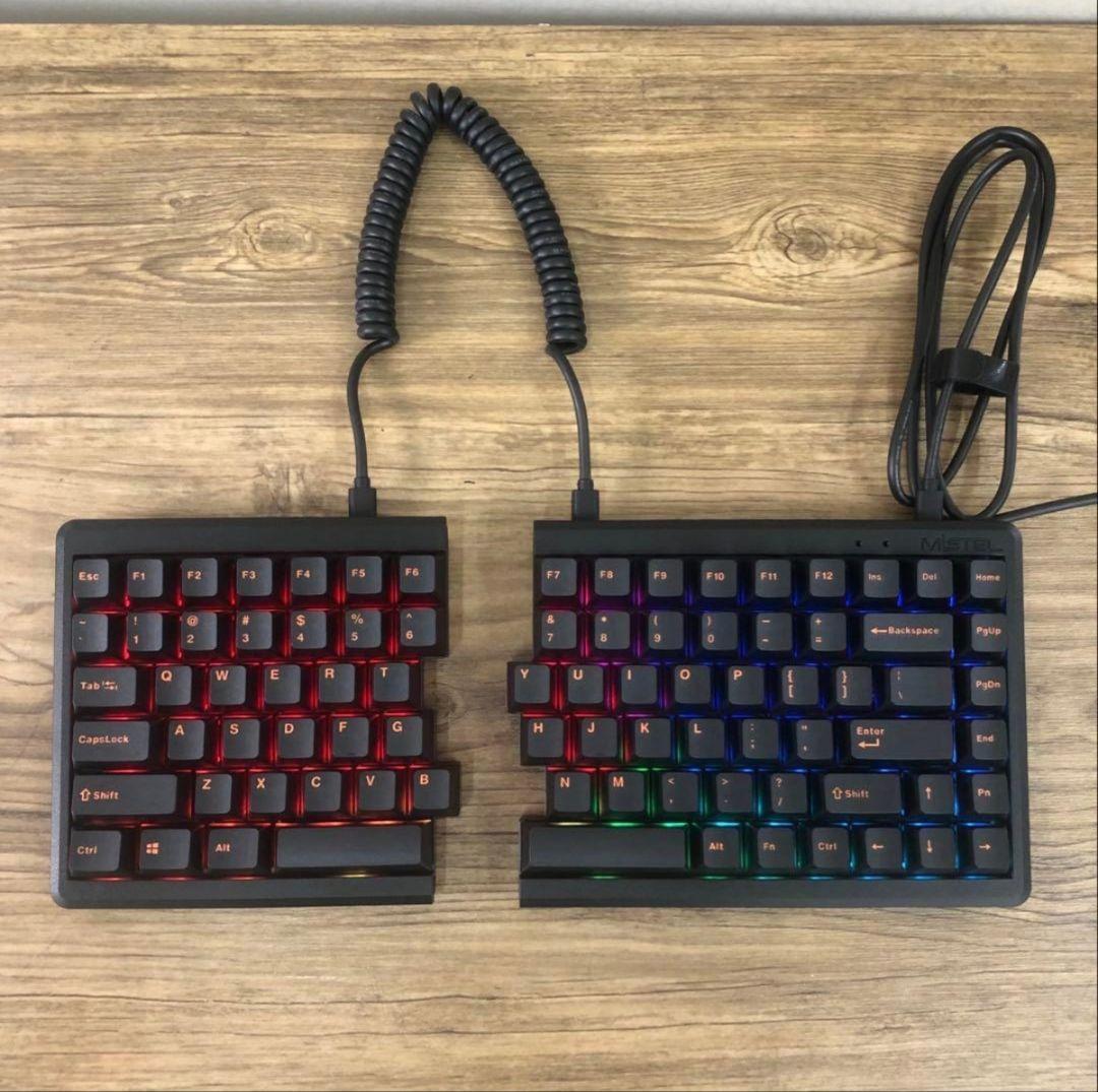 Mistel Barocco MD770RGB 分割型キーボード US配列 黒軸