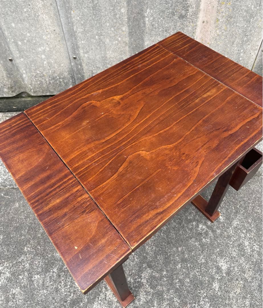 ビンテージ/木製/ドレッサー/鏡台/椅子/スツール/セット