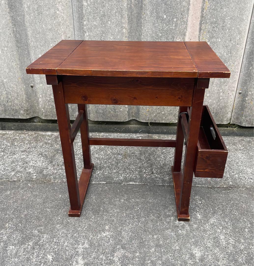 ビンテージ/木製/ドレッサー/鏡台/椅子/スツール/セット