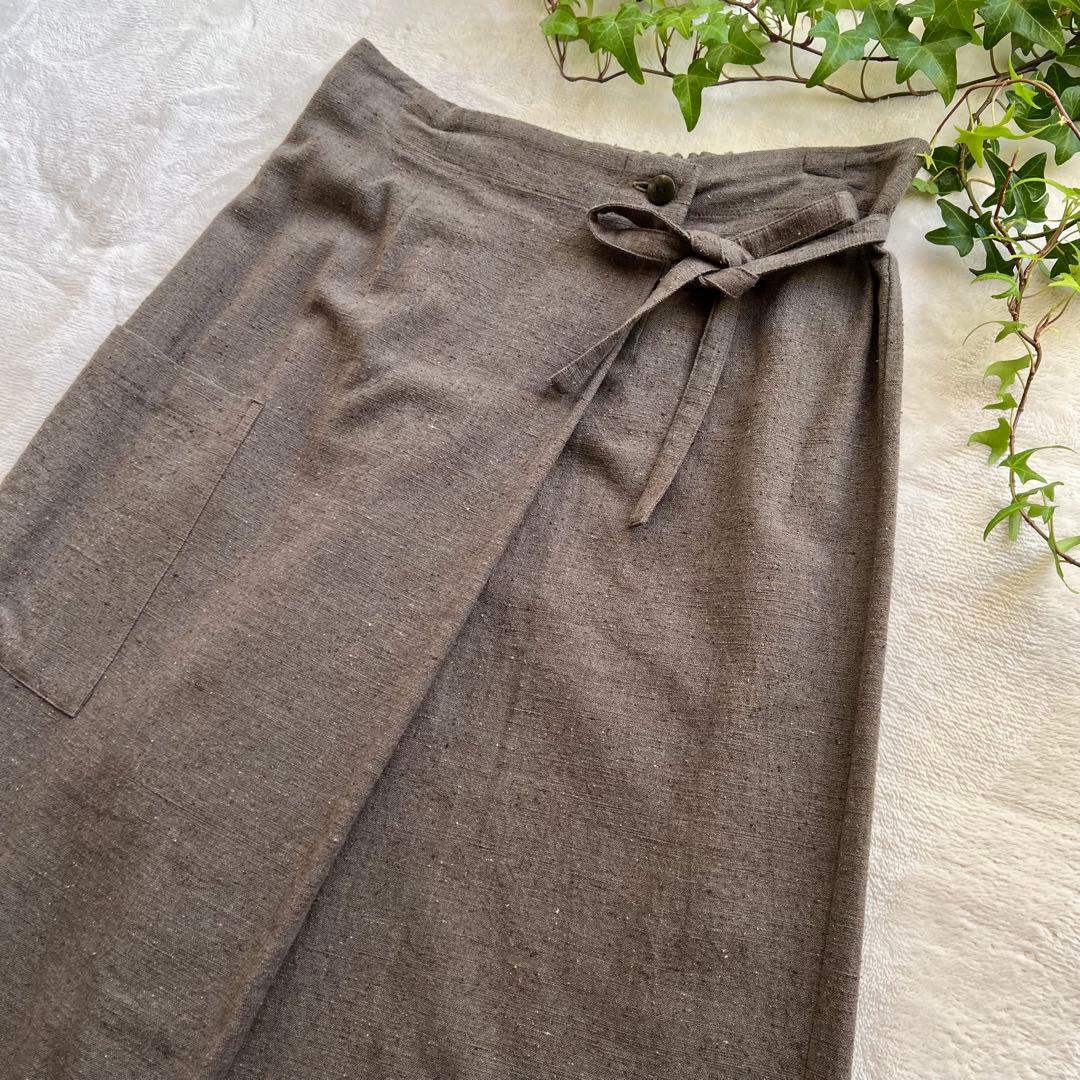 糸糸糸 MAKI TEXTILE STUDIO コットン シルク混ワイドパンツ