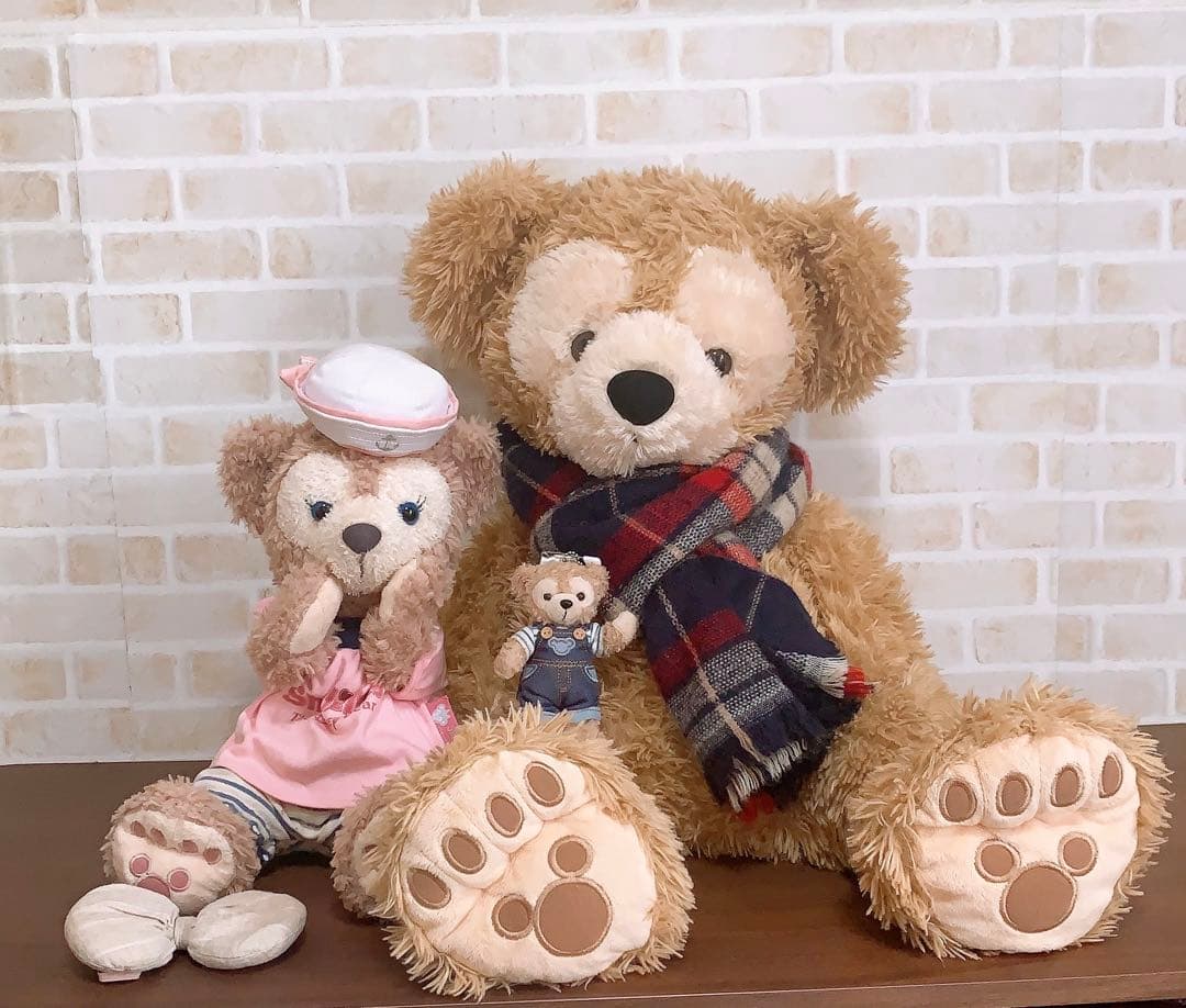 ダッフィー Mサイズ　シェリーメイ Sサイズ　ぬいぐるみバッチ