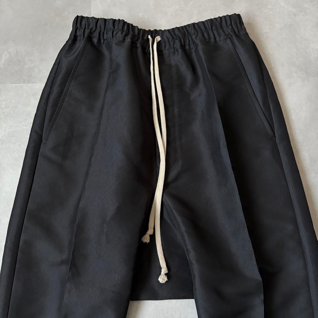 リックオウエンス【48】ドローストリング サルエルパンツ ブラック 21SS