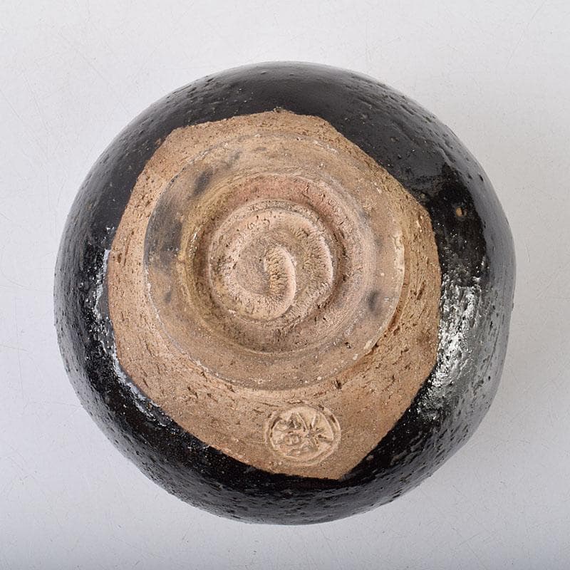 茶道具　楽吉左衛門　十二代弘入作　黒楽茶碗　時代箱　M　R9248