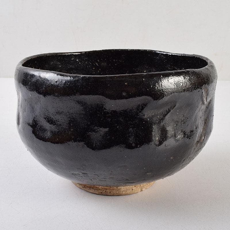 茶道具　楽吉左衛門　十二代弘入作　黒楽茶碗　時代箱　M　R9248