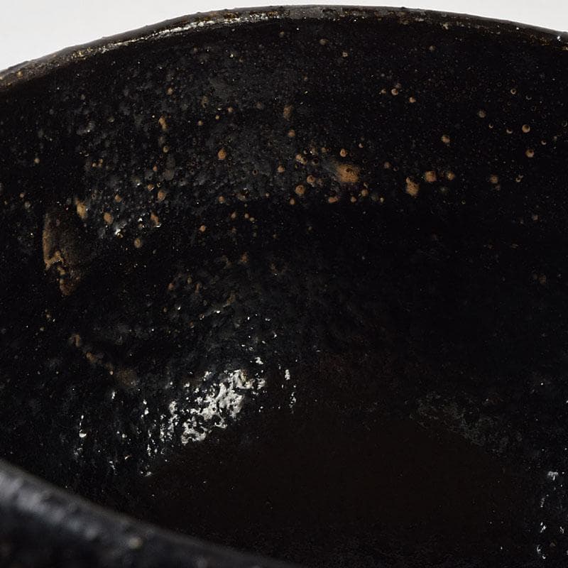 茶道具　楽吉左衛門　十二代弘入作　黒楽茶碗　時代箱　M　R9248