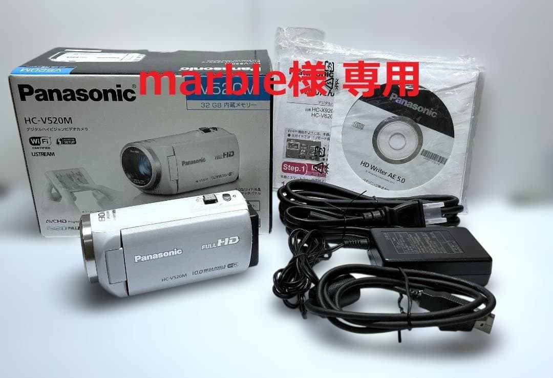 【美品】Panasonic HC-V520M ビデオカメラ＋ソフトケース付き