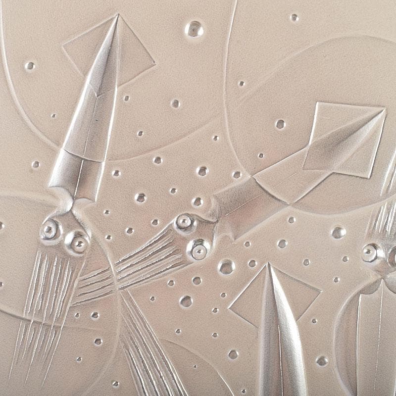 わんわん　尾長保漆レリーフ電鋳製　ほたるいか渚の幻想シリーズMR9187B