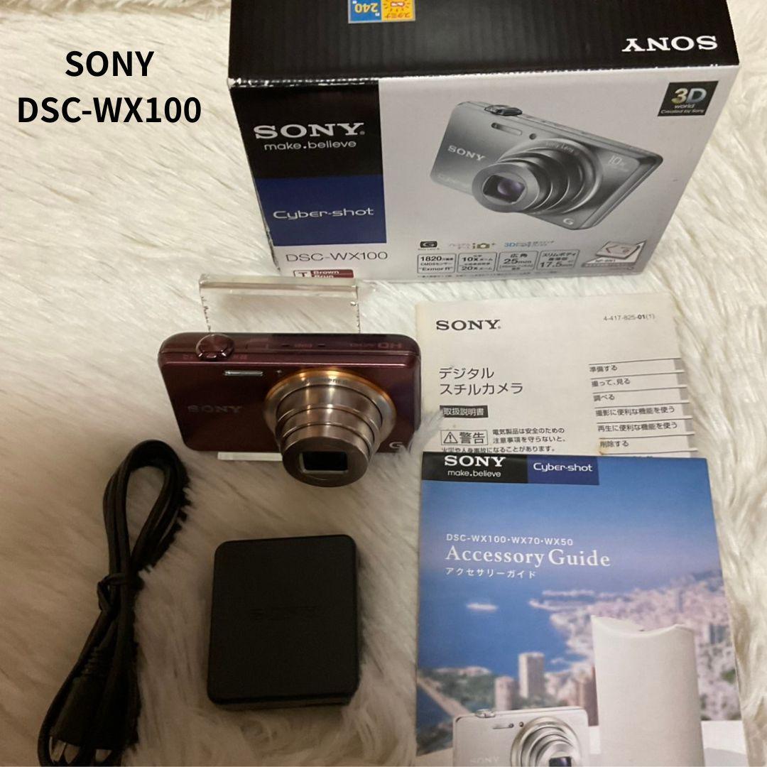 【簡易動作確認済】SONY Cyber-shot DSC-WX100　ブラウン