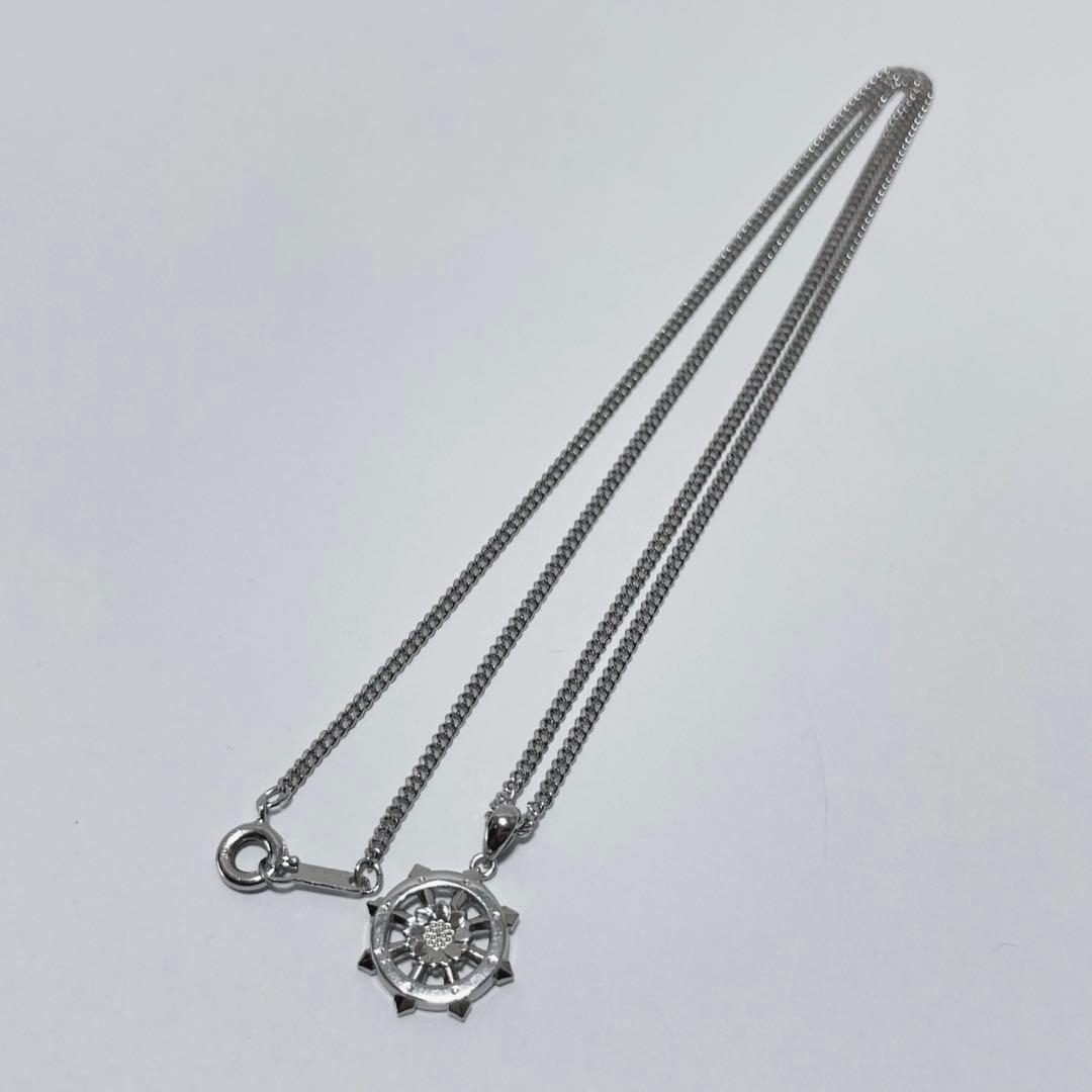 【未使用】真如苑 真言宗総本山伝燈苑 仏法輪 シルバー 純銀 ネックレス トップ