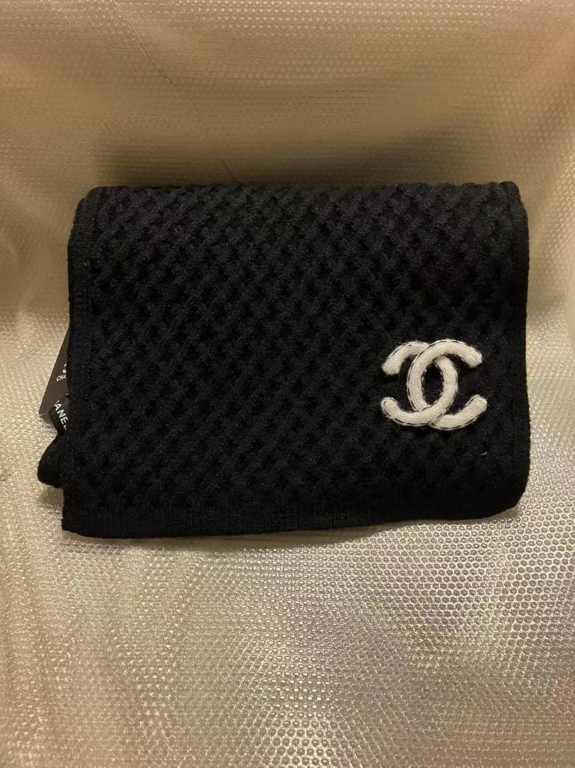 CCロゴ 黒 ニットマフラー ♡ 新品未使用