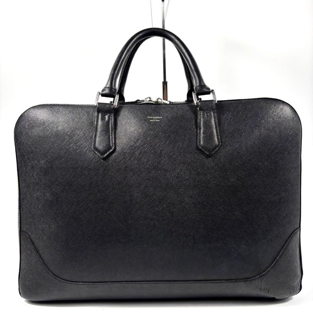 ✨希少 美品✨ペッレモルビダ ビジネスバッグ キャピターノ 本革 2層 黒