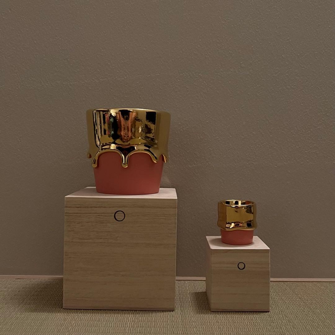 桑田卓郎 湯呑み ぐい呑み 未使用 共箱 Takuro Kuwata 金彩 タレ