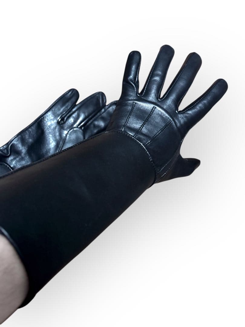 希少 レザーガントレットグローブ 革手袋 ロング