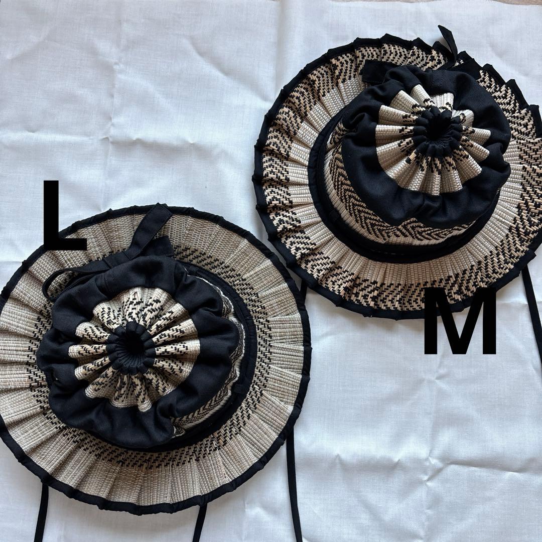 Lorna Murray 麦わら帽子 M ベージュ・黒