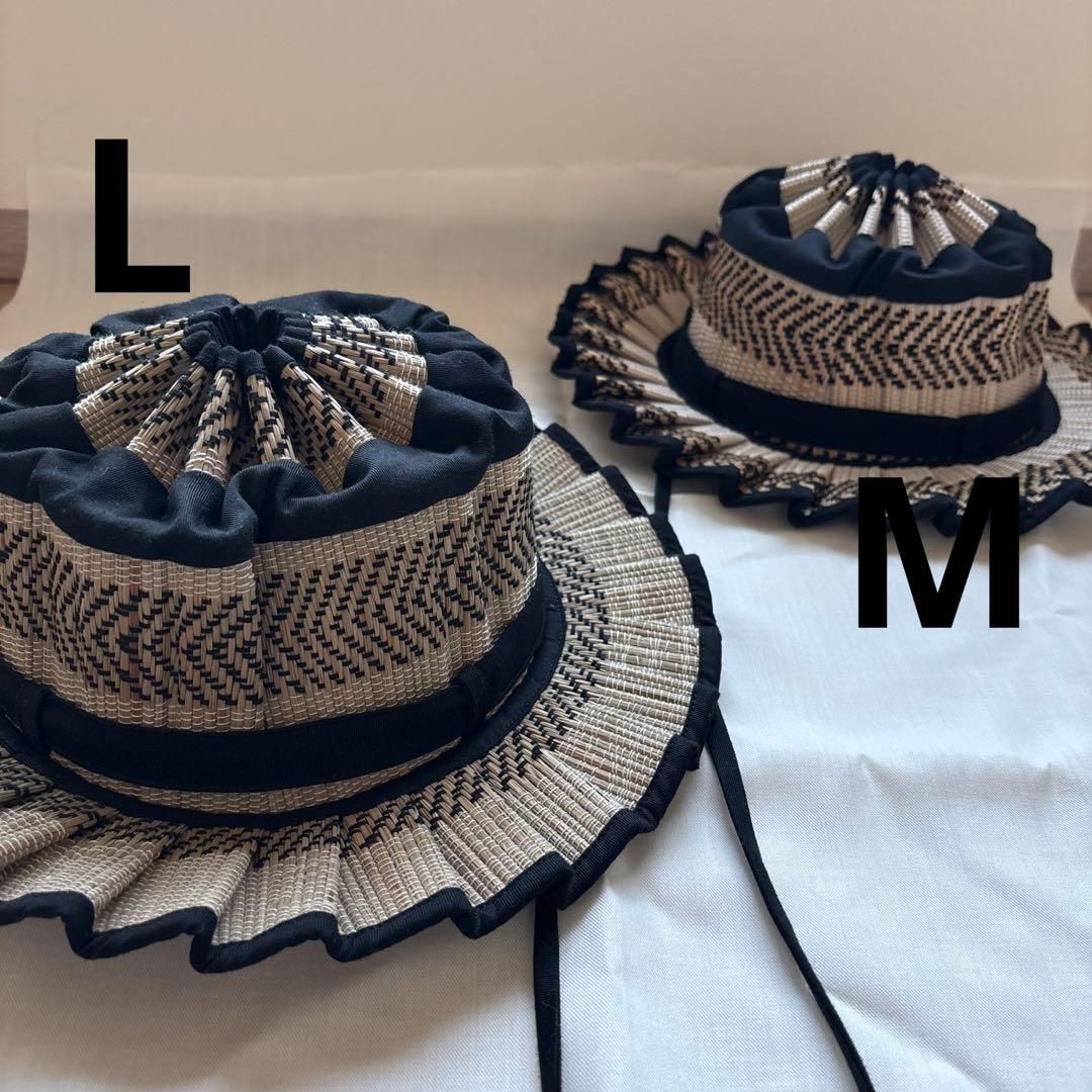 Lorna Murray 麦わら帽子 M ベージュ・黒