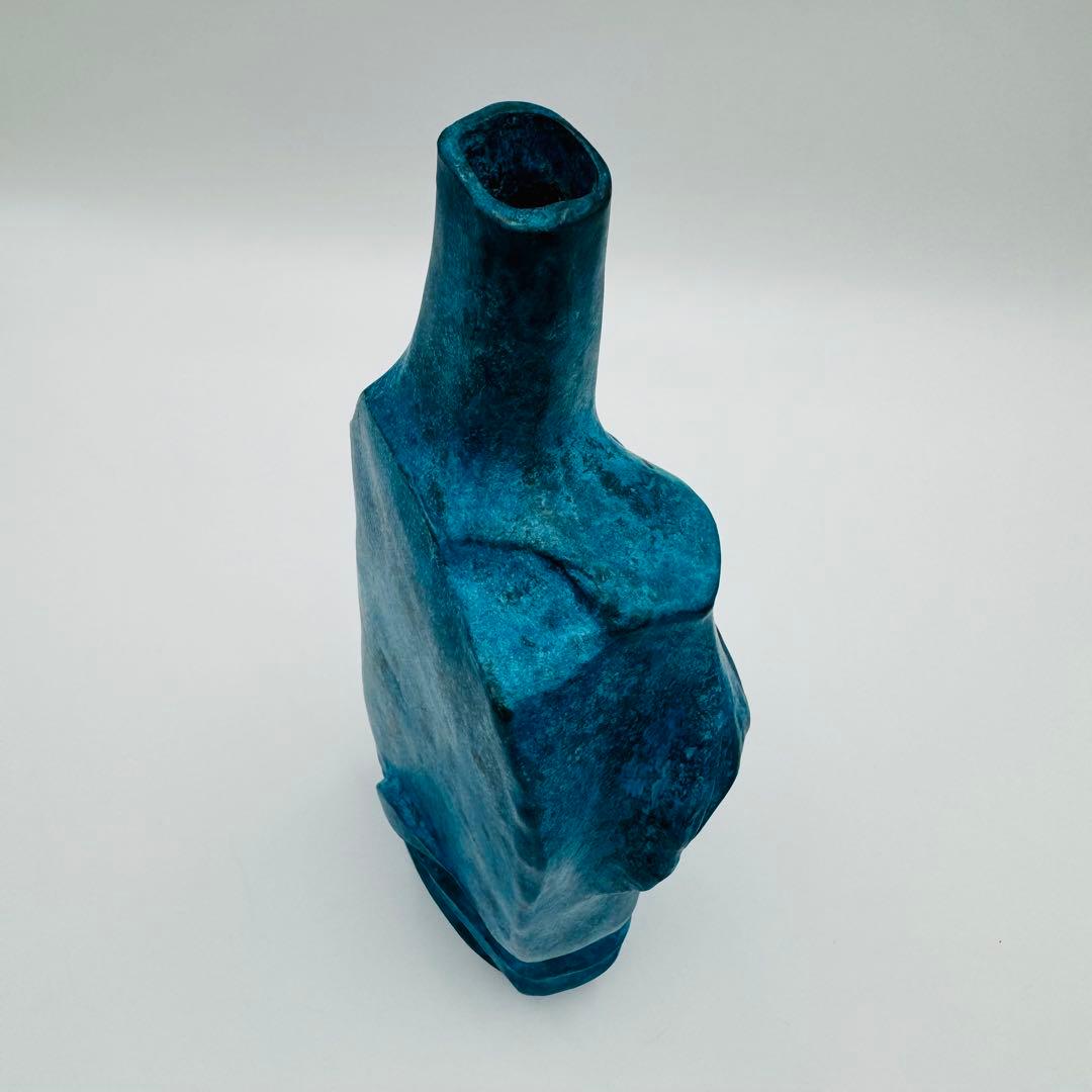 【池田満寿夫  ブロンズ花瓶『煌』　共箱】花器　骨董　アンティーク　インテリア