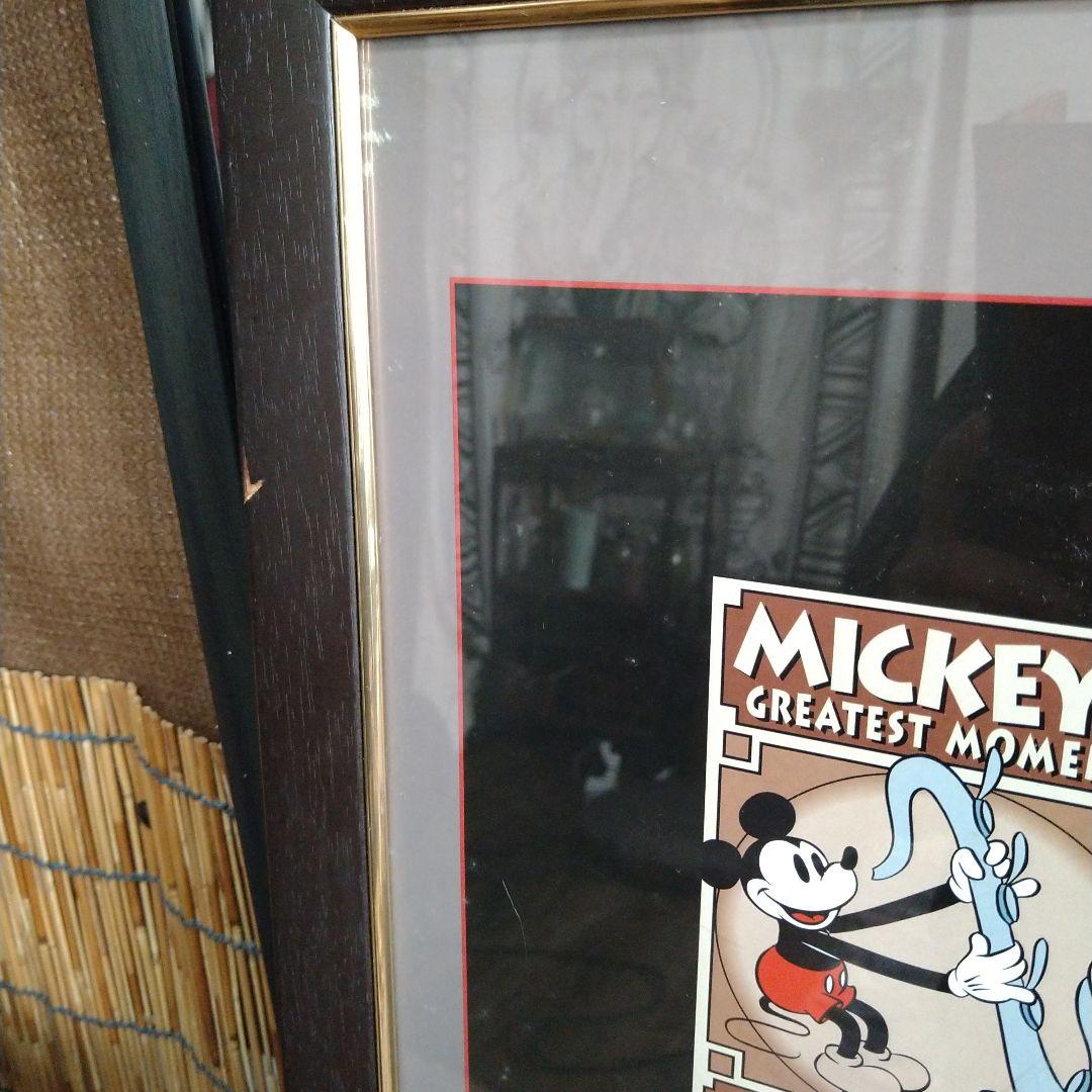 ディズニー　額付きアートポスター　歴代ミッキー映画のやつ