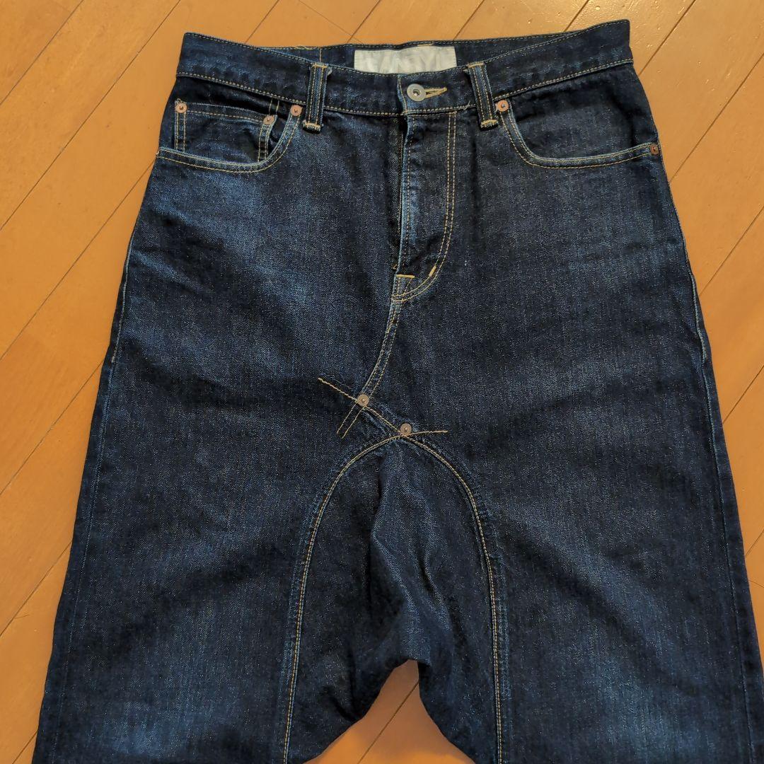 GANRYU定番サルエルデニムパンツガンリュウインディゴコムデギャルソンフミト