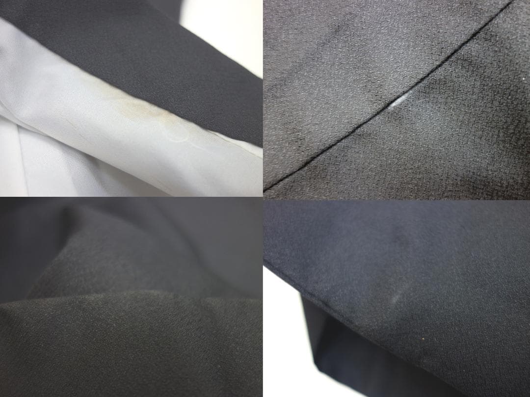 中古美品 七五三 五歳 男の子 9点セット 小物付き 黒■N71022-8