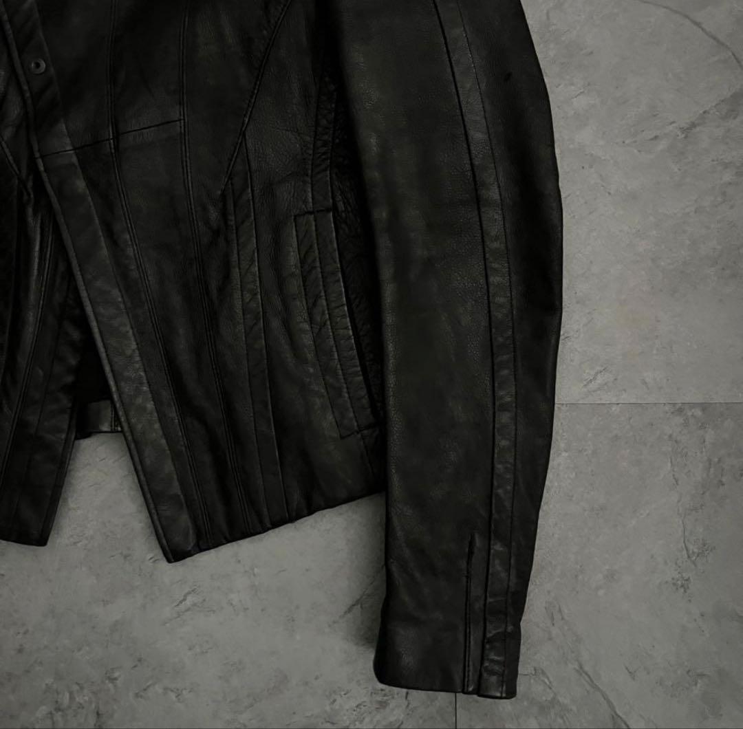 ジャケット・アウター Julius Deformation Leather Jacket