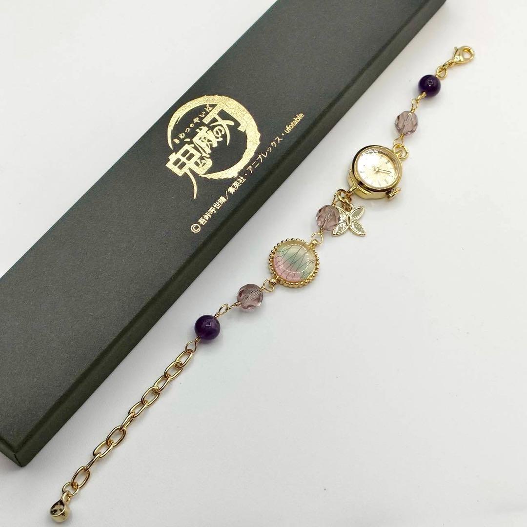 新品電池 稼働品 鬼滅の刃 胡蝶しのぶモデル ブレスレットウォッチ 腕時計