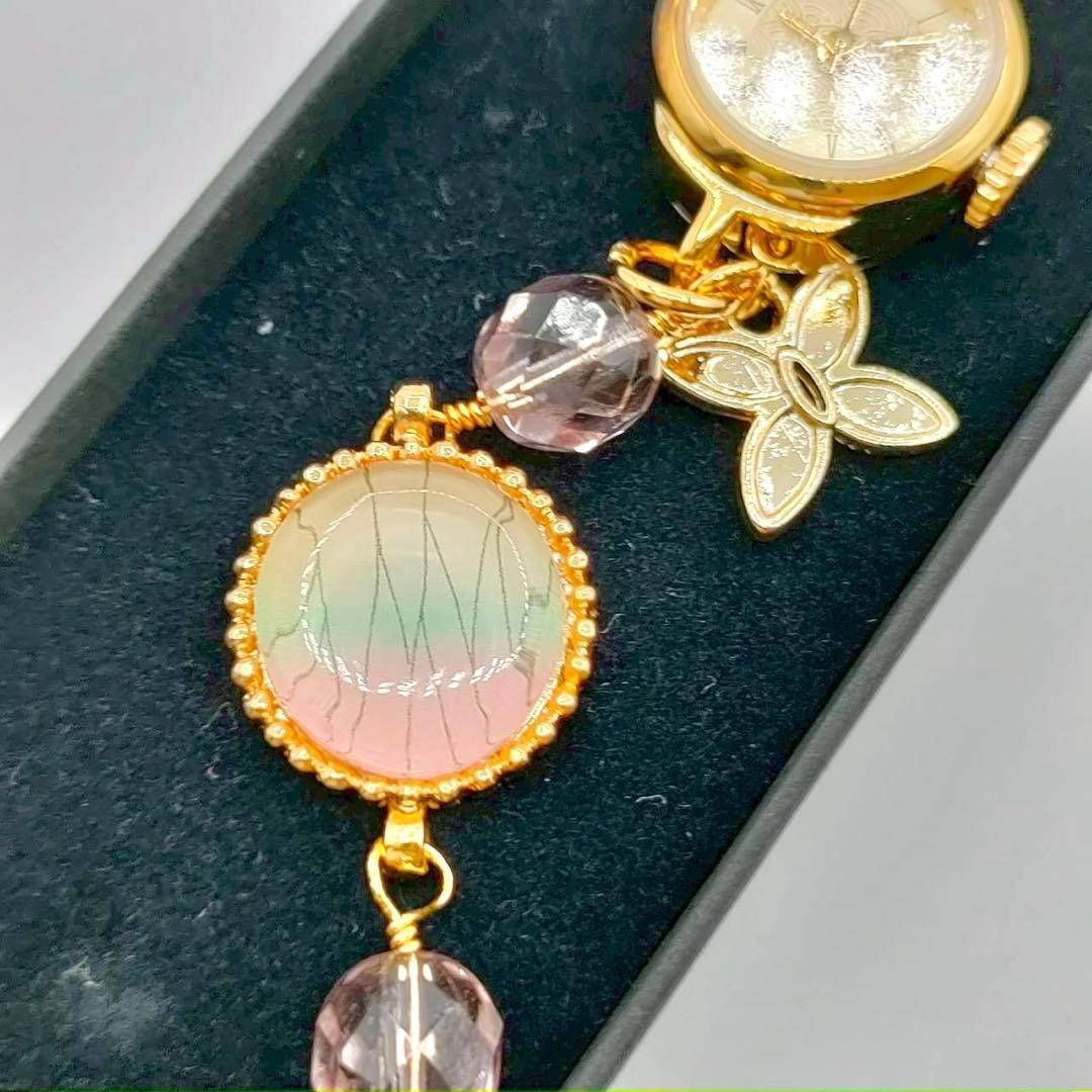 新品電池 稼働品 鬼滅の刃 胡蝶しのぶモデル ブレスレットウォッチ 腕時計