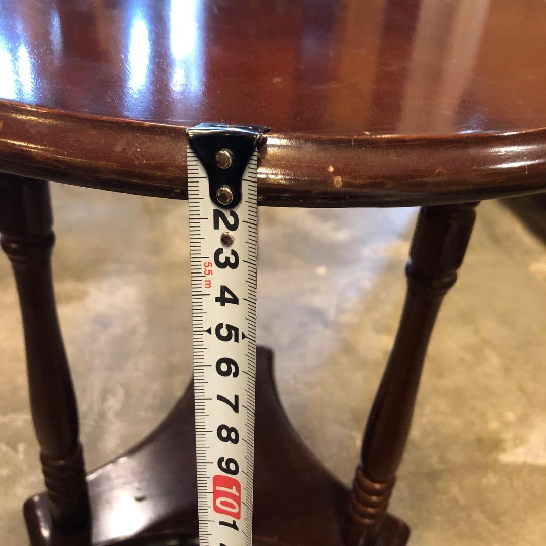 木製ラウンドテーブル　サイドテーブル　クラッシック　ミニテーブル　飾り棚　置台