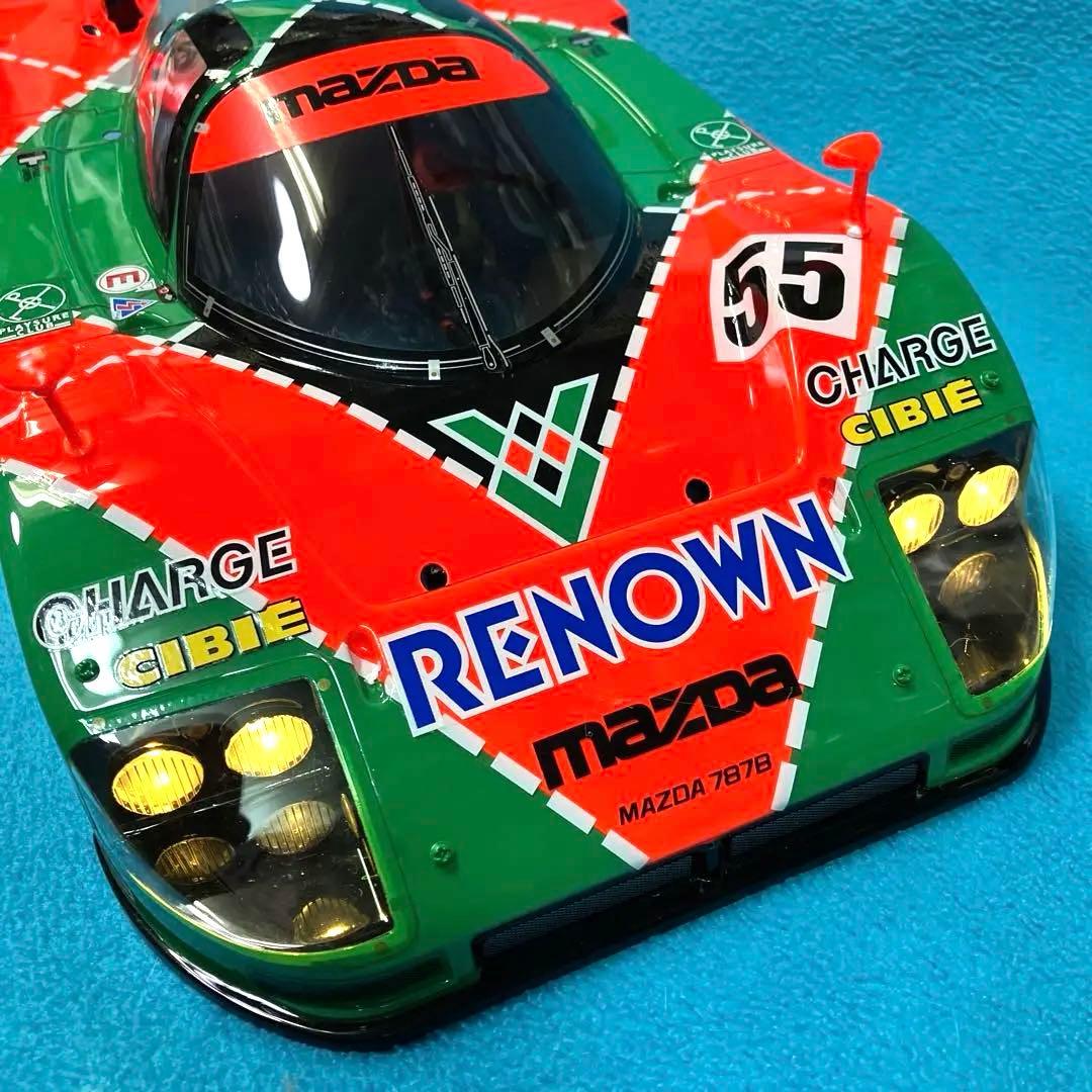 タミヤ RCカーボディ & タイヤ、ホイール　マツダ 787B 塗装ミスあり