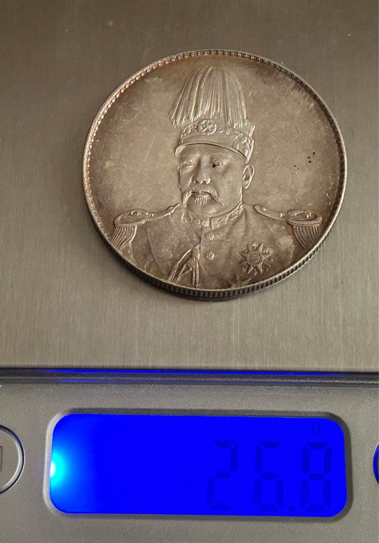 美品　中国　民國 袁世凱 羽根帽飛龍