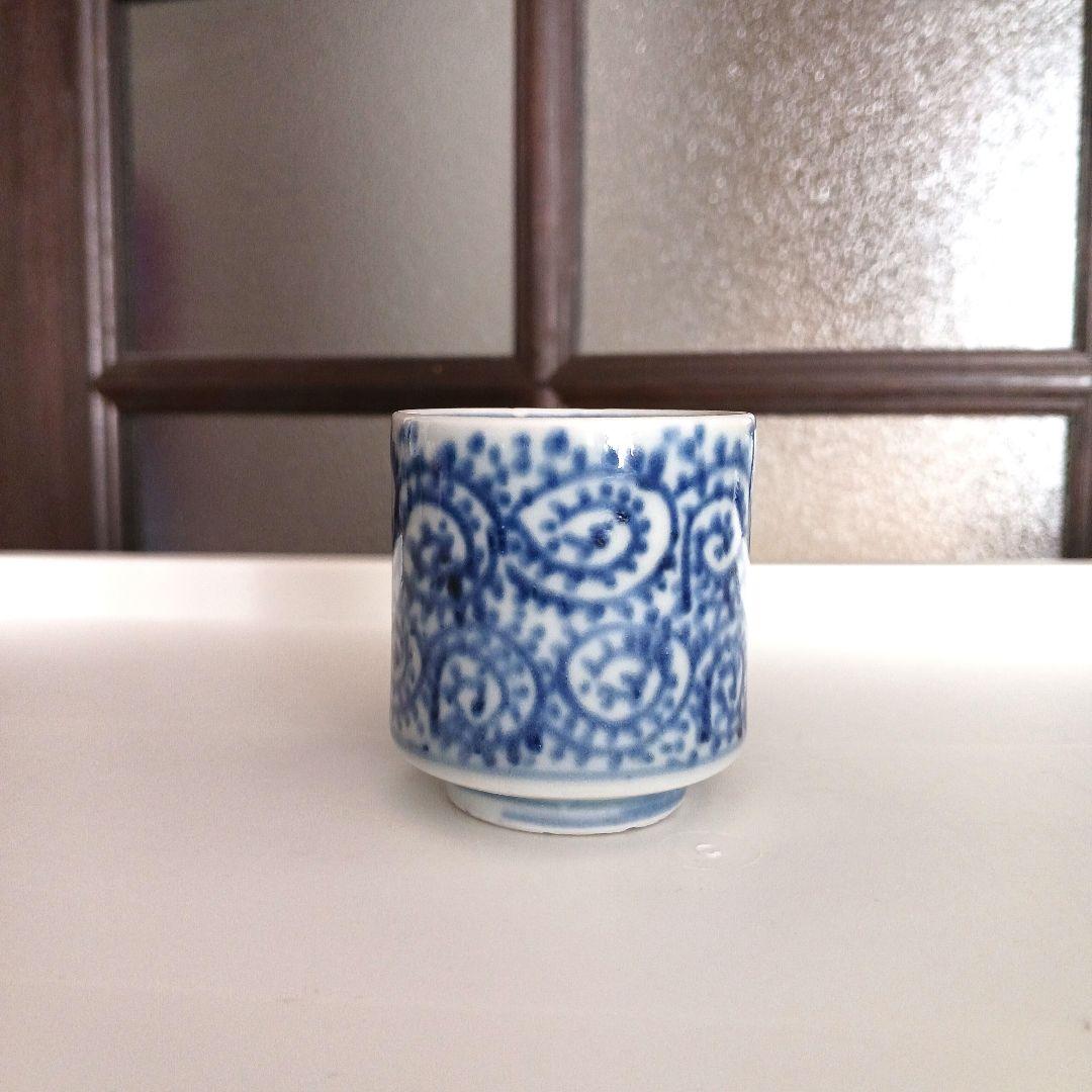 古伊万里　蛸唐草　お猪口