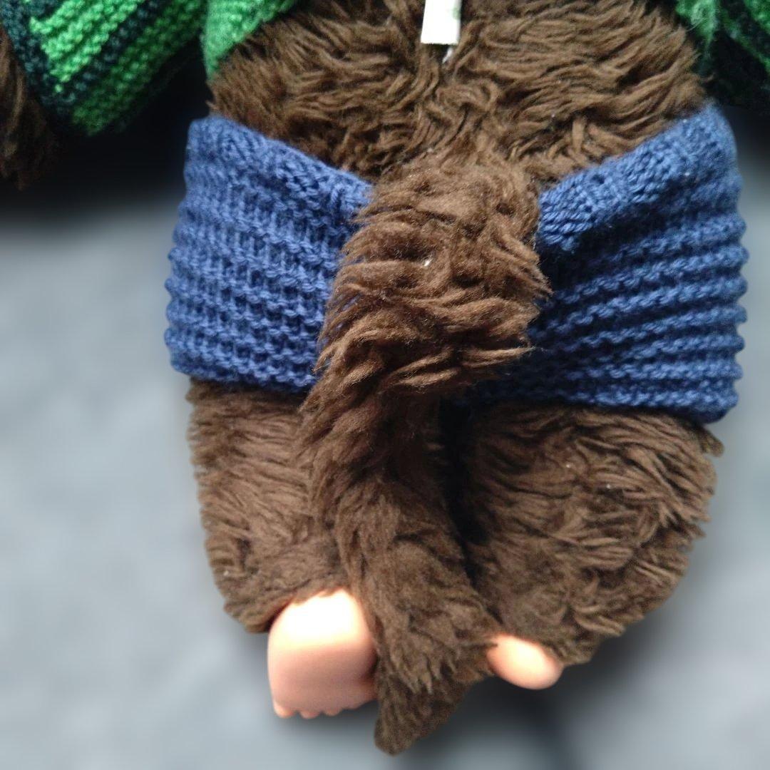 当時物昭和レトロセキグチ大きなモンチッチストライプセーターぬいぐるみ