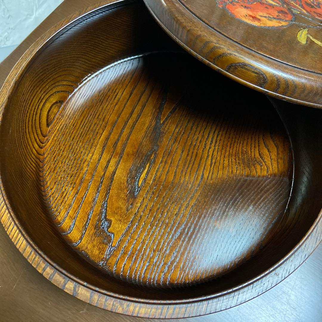 期間限定お値引き‼️烏城彫　茶櫃(ちゃびつ) 梅とザクロ　萩焼セット付き