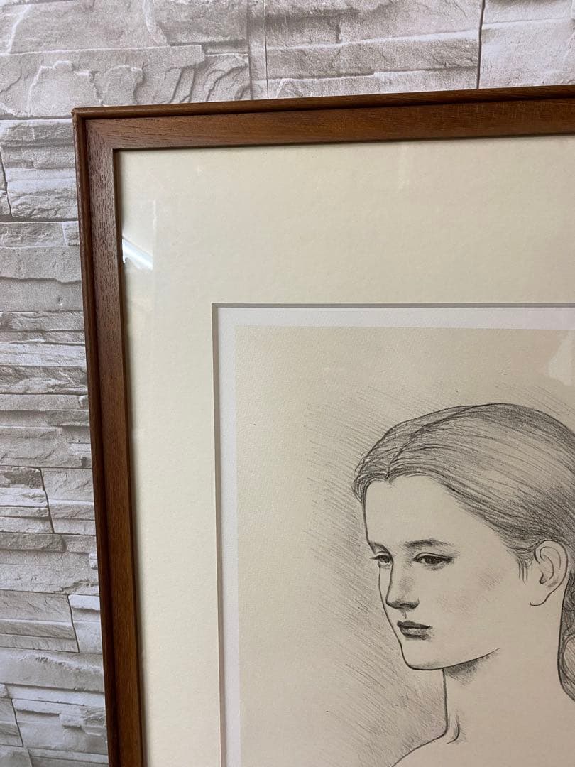 レア　舟越保武「D嬢」リトグラフ E.A 直筆サイン 美人画