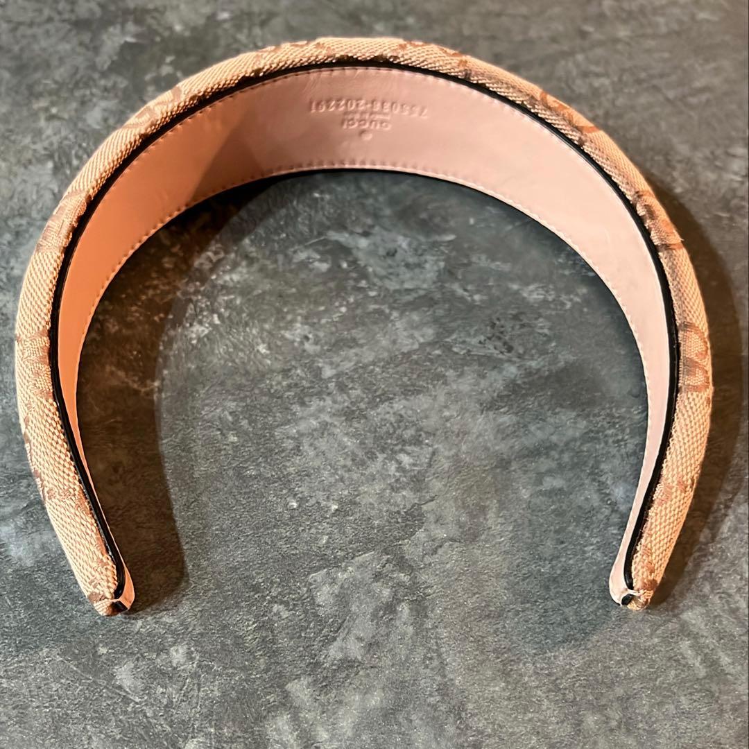 値下げ！！グッチGUCCI ピンクカチューシャ♡GGロゴ