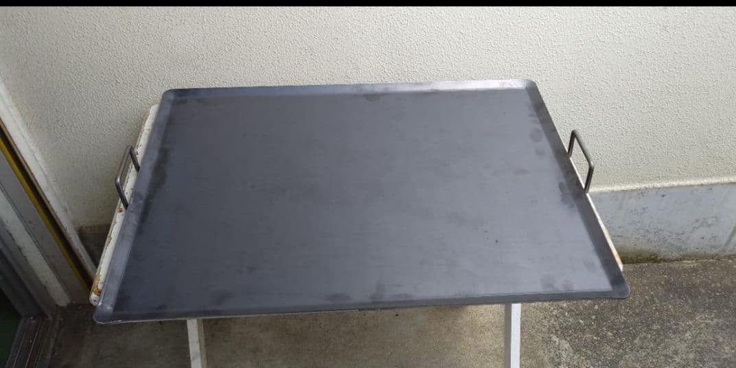 キャンセル品のため 大幅値引き 持ち手付 ６ミリ鉄板 プロパンガス グリラー