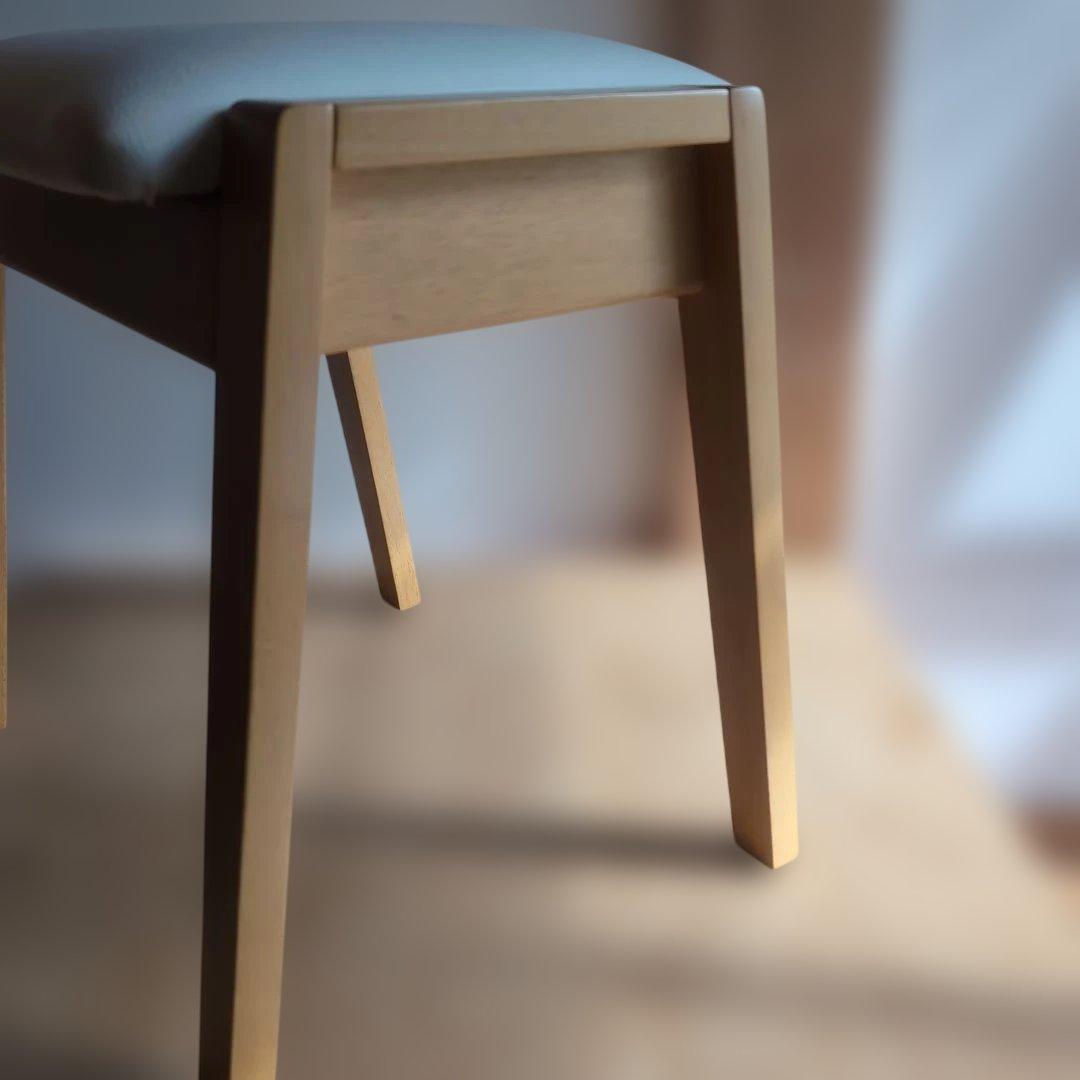 スツール ２脚セット ナチュラル スタッキングチェア 北欧 ベルメゾン